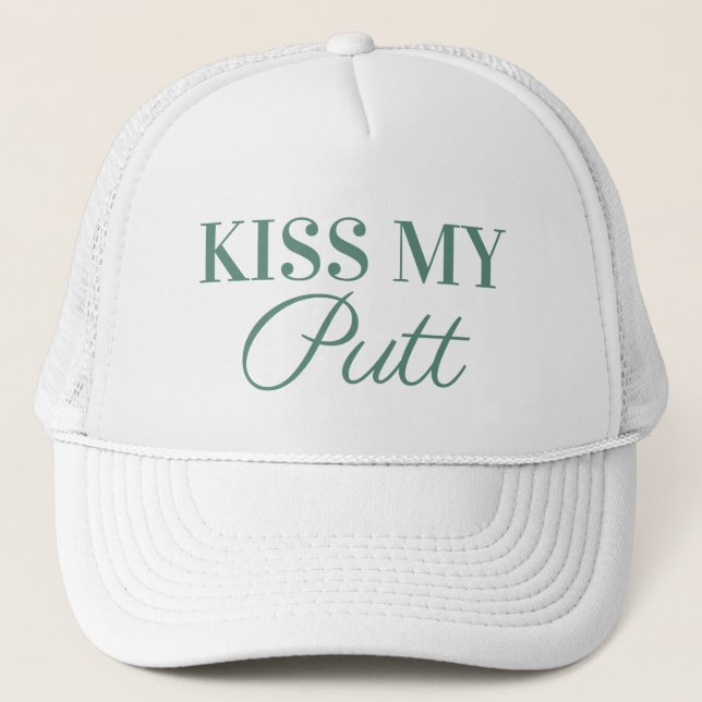 Kiss My Putt Funny Golf Hat (Front)