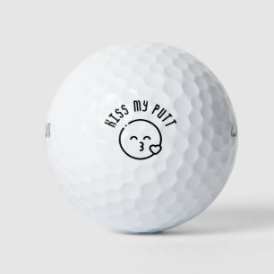 Kiss My Putt - Funny Golf Pun Golf Balls