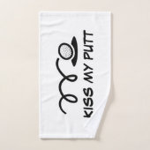 Kiss my putt funny hand towel for golfer (Hand Towel)