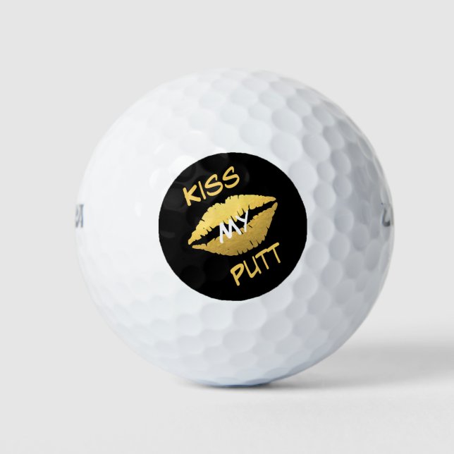 Kiss My Putt Golf Balls (Front)