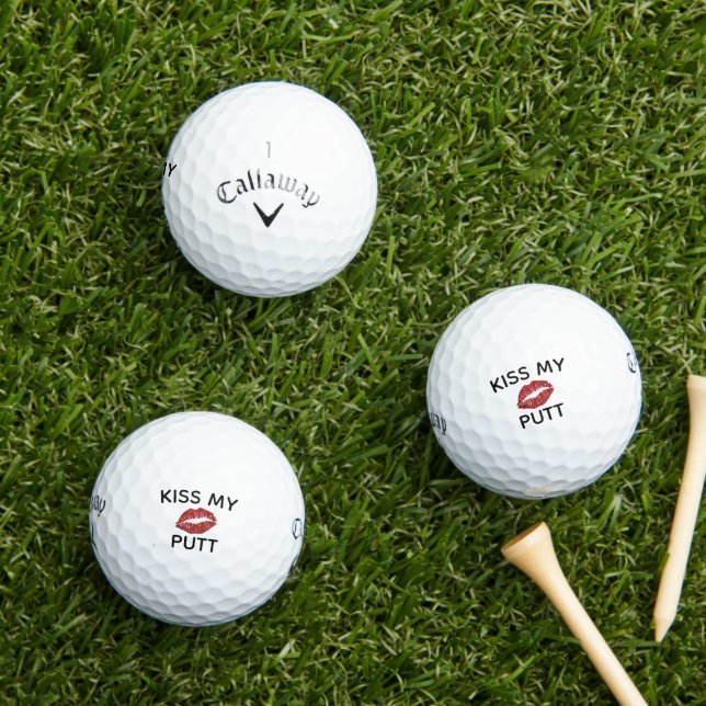 Kiss My Putt Golf Balls - Custom Callaway (Insitu Grass)