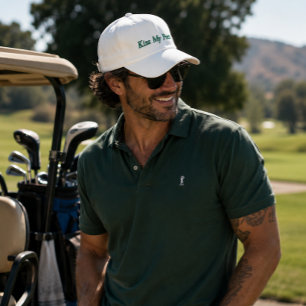'Kiss My Putt' Playful Dad Golf Style Funny Sporty Embroidered Hat