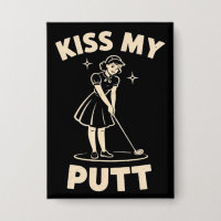 Kiss My Putt Retro Vintage 1940 Golf Golfer Lovers