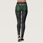 Kiss My Shamrocks Green Glitter St Patrick's Day Leggings<br><div class="desc">The design features the quote "Kiss my Shamrocks" with a red lips accent and green glitter shamrock leaf clovers.
Great for St Patrick's Day.</div>