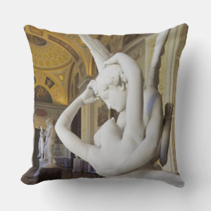 Kiss of Cupid and Psyche, by Antonio Canova Cushion