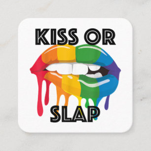 KISS OR SLAP SQUARE BUSINESS CARD