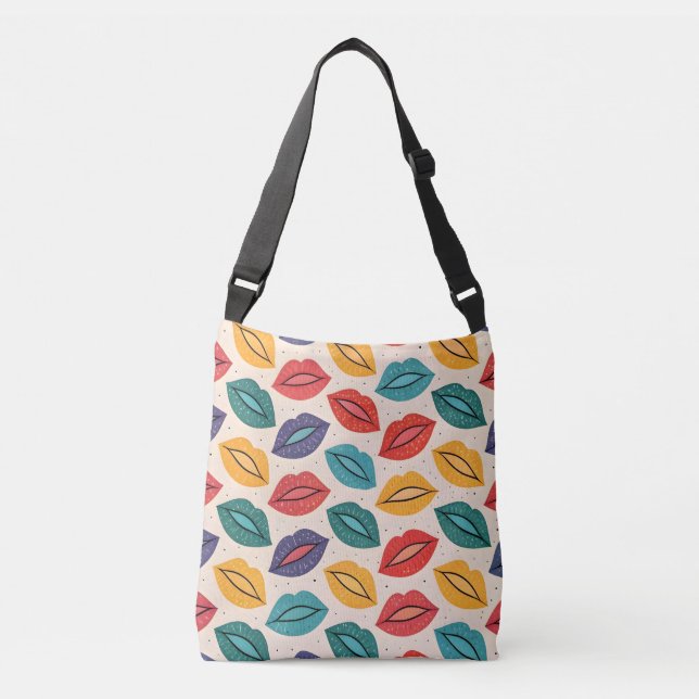 kiss pattern crossbody bag (Front)