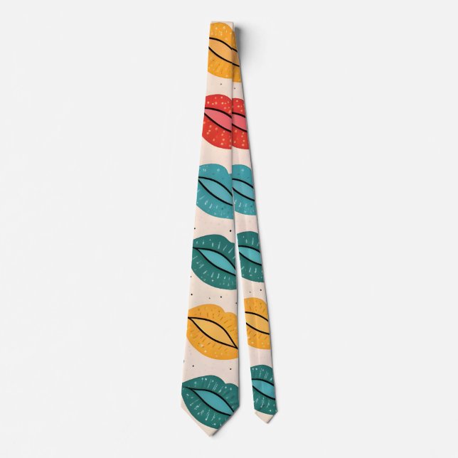 Kiss Pattern Tie (Front)