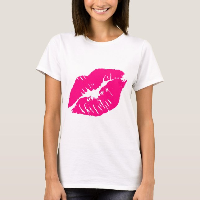 Kiss Pink Lips T-Shirt (Front)