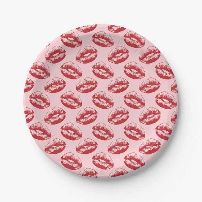 Kiss Print Paper Plate (Front)