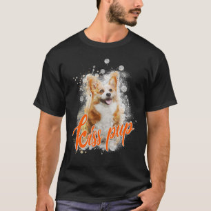 Kiss Pup Ink Creative Cute Corgi Dog Pattern 368 T-Shirt