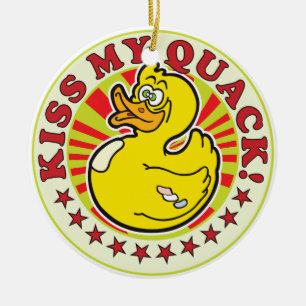 Kiss Quack R Ceramic Tree Decoration