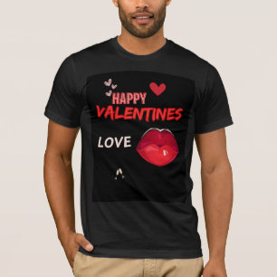 Kiss red lips-Happy Valentine's-Kiss T-Shirt