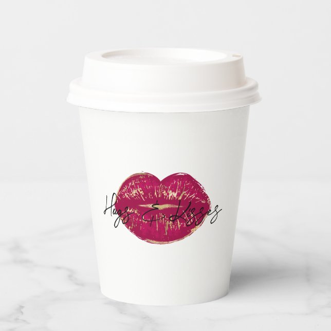 Kiss Red Lips   Paper Cups (Front)