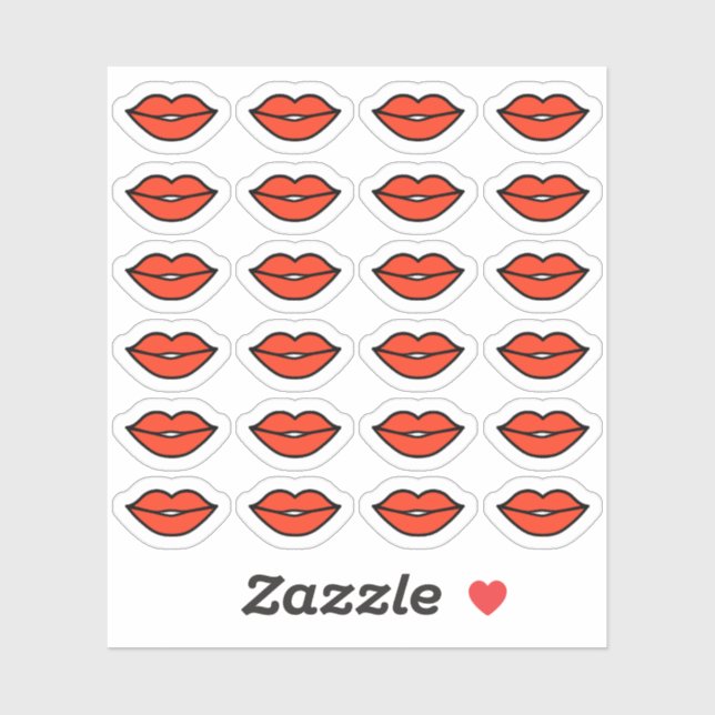 Kiss Red Lips Planner (Sheet)