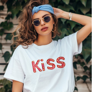 Kiss Sign Red Letters T-Shirt