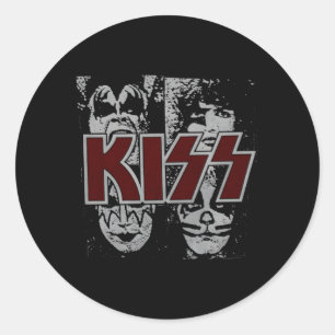 Kiss Stencil Classic Round Sticker