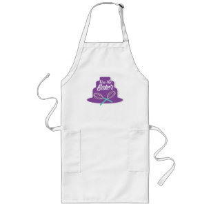 Kiss the Baker Cake and Whisk Long Apron