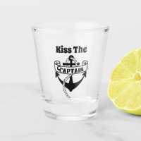 Kiss The Captain Nautical Funny Sailing Quote