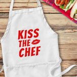 Kiss The Chef Funny Boyfriend Apron<br><div class="desc">Everybody needs kisses! Even the chef</div>