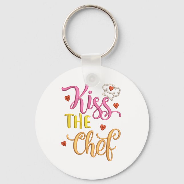 Kiss the Chef Key Ring (Front)