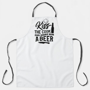 Kiss the Cook and Bring Him a Beer Kitchen Apron