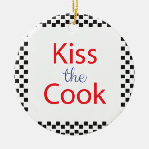 Kiss The Cook Ceramic Tree Decoration
