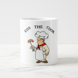 "KISS THE COOK" CHEF LARGE COFFEE MUG