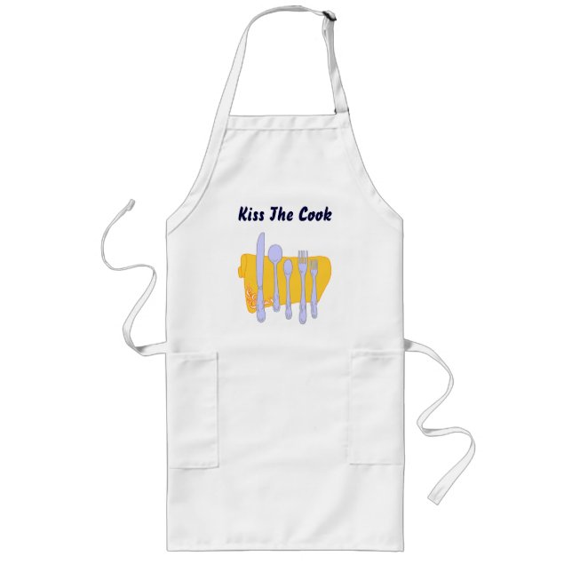 Kiss The Cook Custom Tableware Apron (Front)
