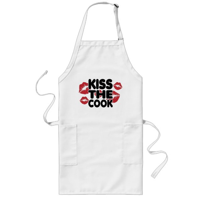 Kiss The Cook! Long Apron (Front)