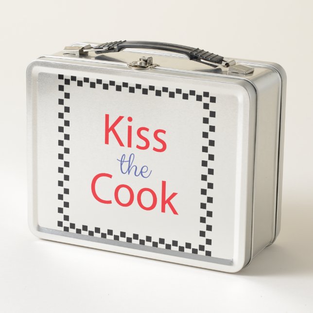 Kiss The Cook Metal Lunch Box (Front)