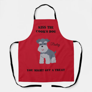 KISS THE COOK'S DOG YOU MIGHT GET A TREAT  APRON