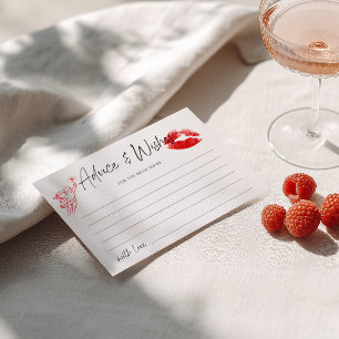 Kiss The Miss Goodbye Bachelorette Advice & Wishes Enclosure Card