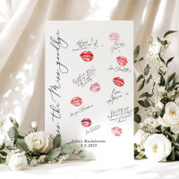 Kiss the Miss Goodbye  Bachelorette lipstick kiss