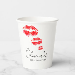Kiss the miss goodbye bridal shower  paper cups