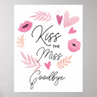 Kiss the Miss Goodbye Game Poster | End of School 