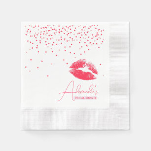 Kiss the Miss Goodbye Party Bridal Shower Napkin