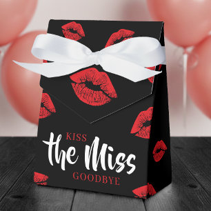 Kiss the Miss Goodbye Red Lip Bachelorette Party Favour Box