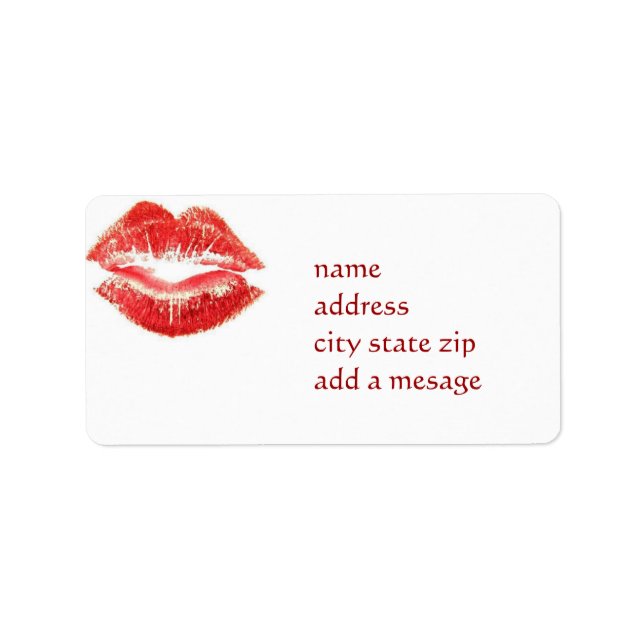 KISSABLE ADDRESS LABEL (Front)