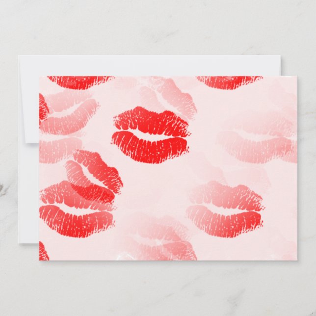 Kissable Lips Invitation (Front)