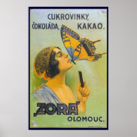 Kissed By A Butterfly Vintage Chocolate Ad