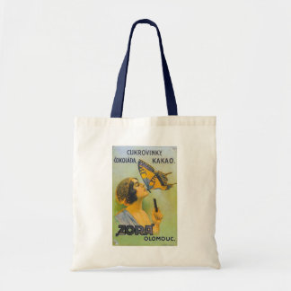 Kissed By A Butterfly Vintage Chocolate Ad Tote Bag