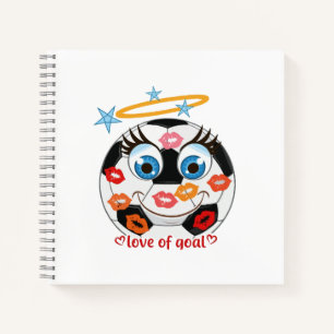Kissed Soccer Ball Mascot Notebook