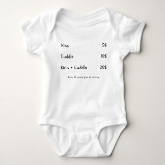 Kisses & Cuddles Funny Baby Mum Saying Bodysuit