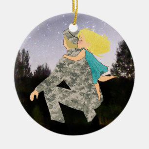 Kisses for Daddy Christmas Ornament