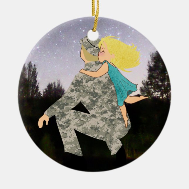 Kisses for Daddy Christmas Ornament (Front)