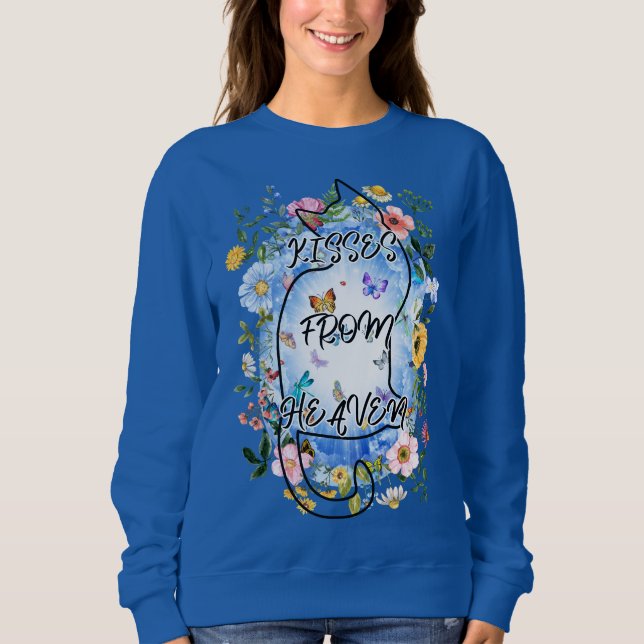 Kisses From Heaven Cat Sweatshirt (Front)