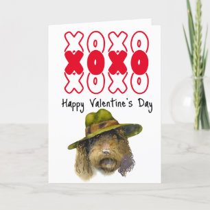 Kisses & Hugs Valentine from the dog Holiday Card