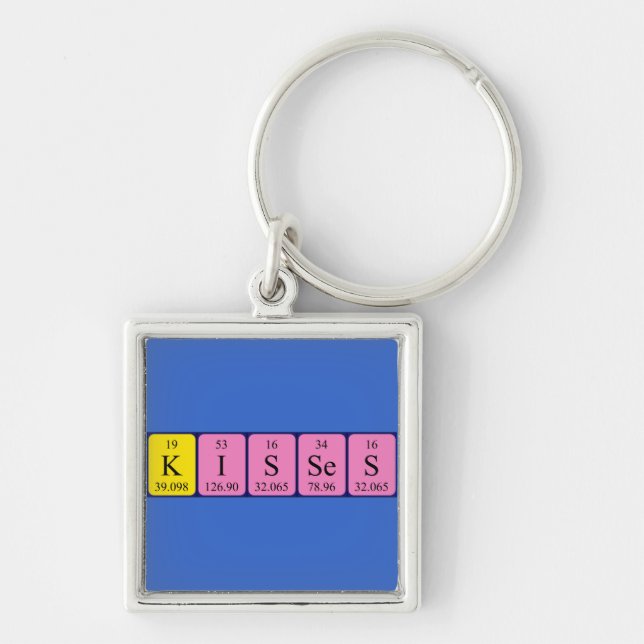 Kisses periodic table name keyring (Front)
