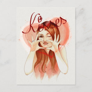 Kisses Postcard